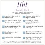 Tint loyalty card